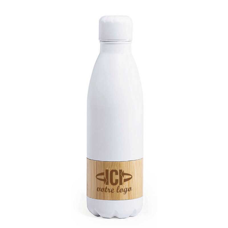 Bouteille publicitaire acier blanc VIGELAND 750 ml