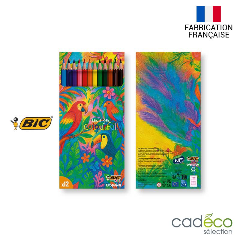 Set 12 crayons couleur BIC KIDS EVOLUTION