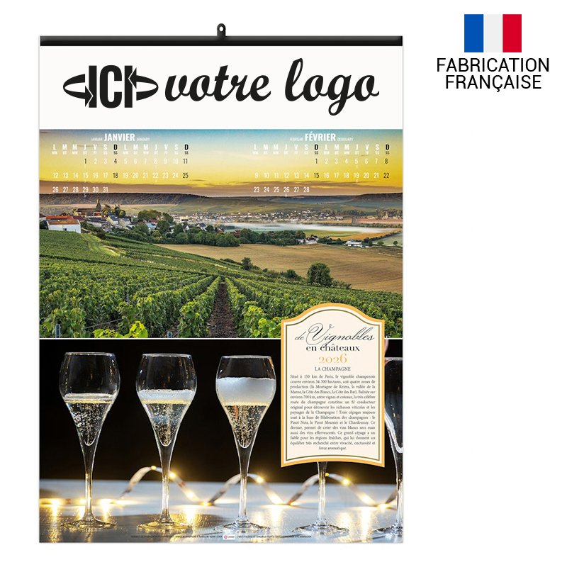 Feuillet DE VIGNOBLES EN CHATEAUX XXL 7F baguette