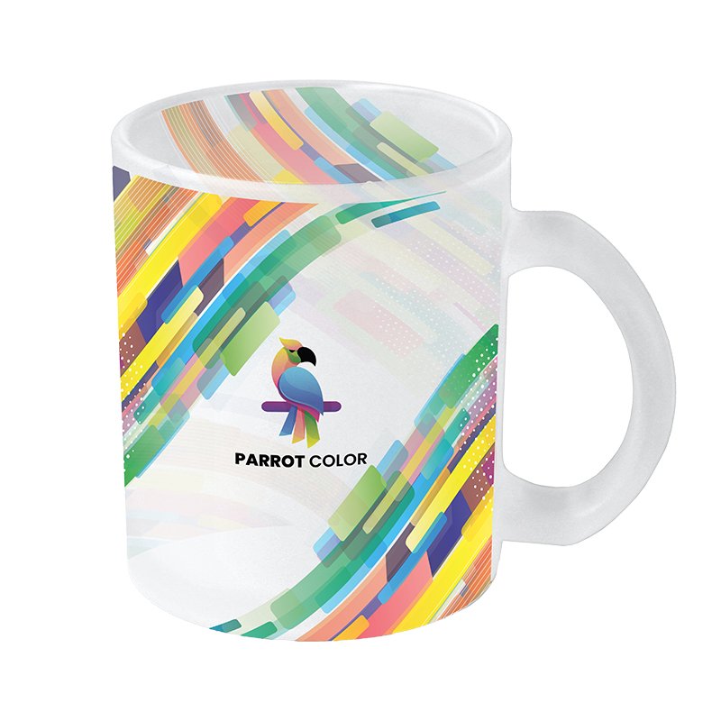 Mug en verre dépoli publicitaire KARMES
