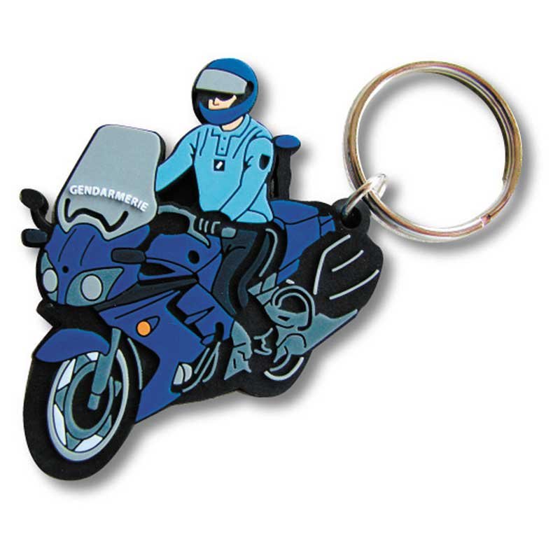 Porte-clef publicitaire en forme de moto avec votre logo