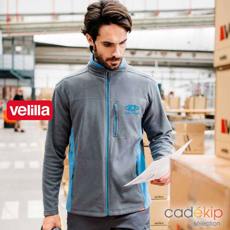 Veste polaire publicitaire bicolore BLACKWELL