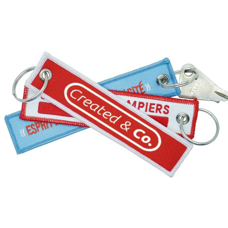 Porte-clés publicitaire MANSFORD brodé