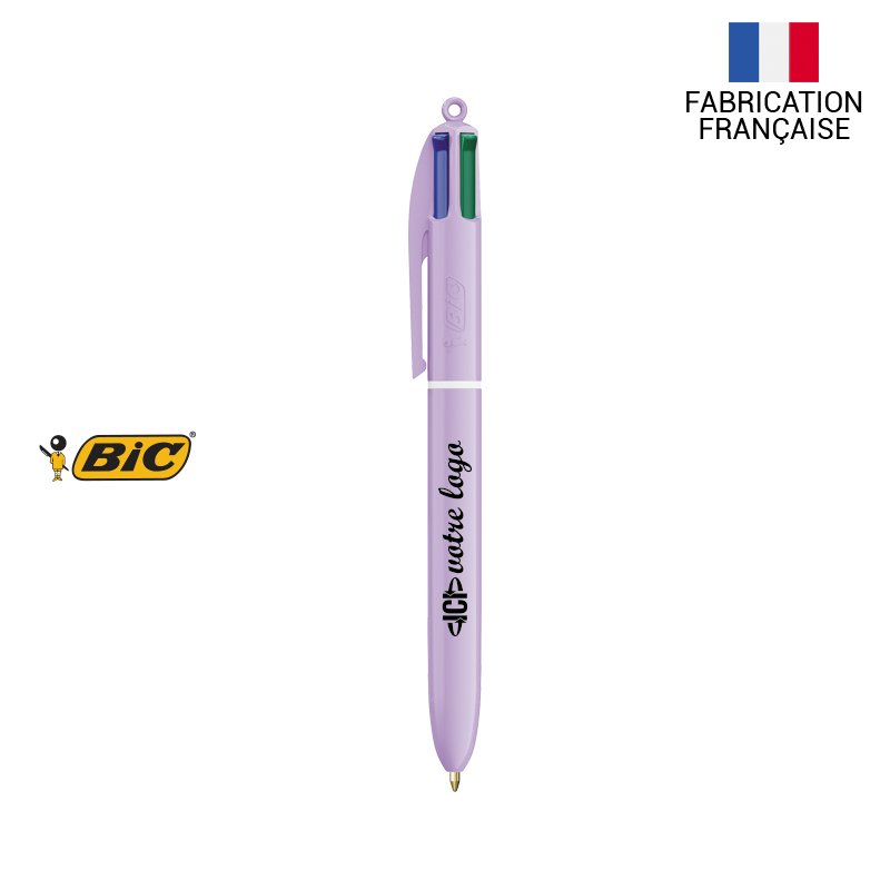 Stylo BIC 4 couleurs personnalisé PASTEL