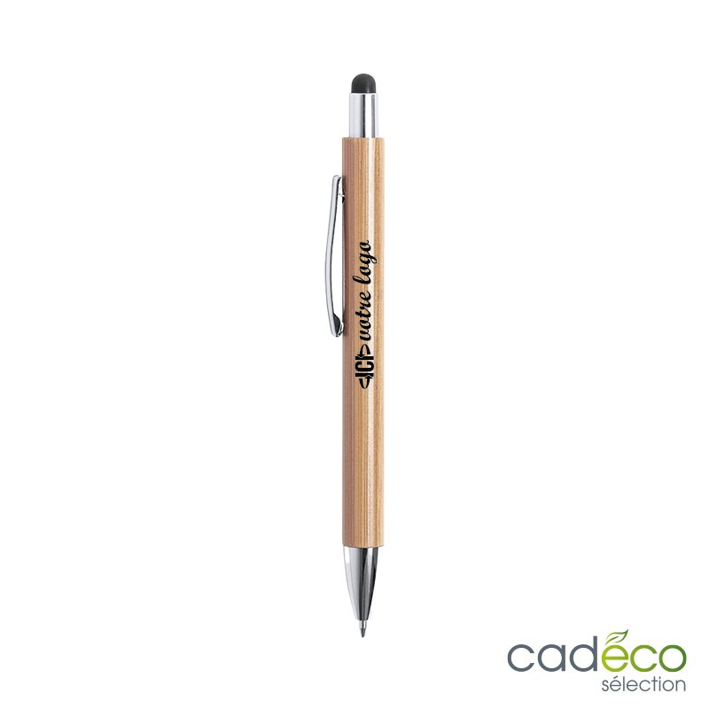 Stylo stylet en bambou publicitaire MOORE