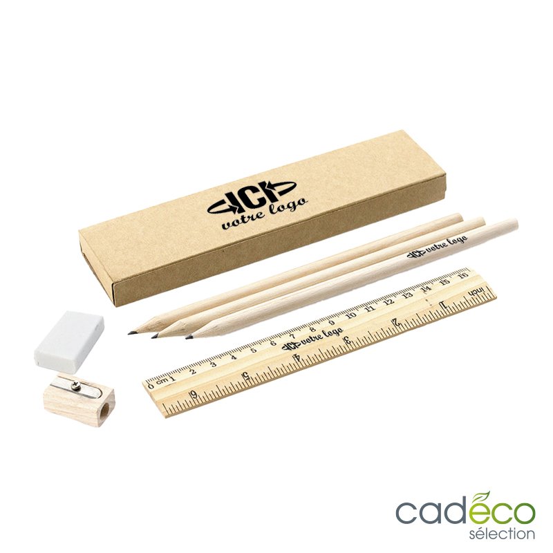Set de crayons en bois publicitaire HUMBLE