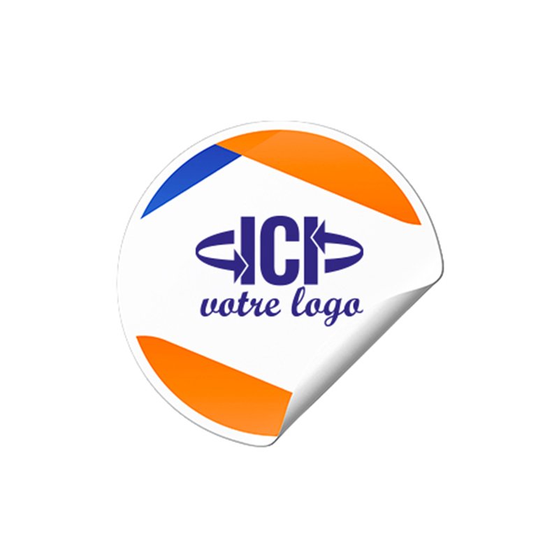 Autocollant publicitaire rond en vrac OMAHA