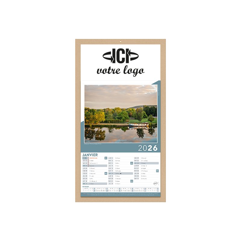 Calendrier bloc agrafé 12 PAYSAGES 12F