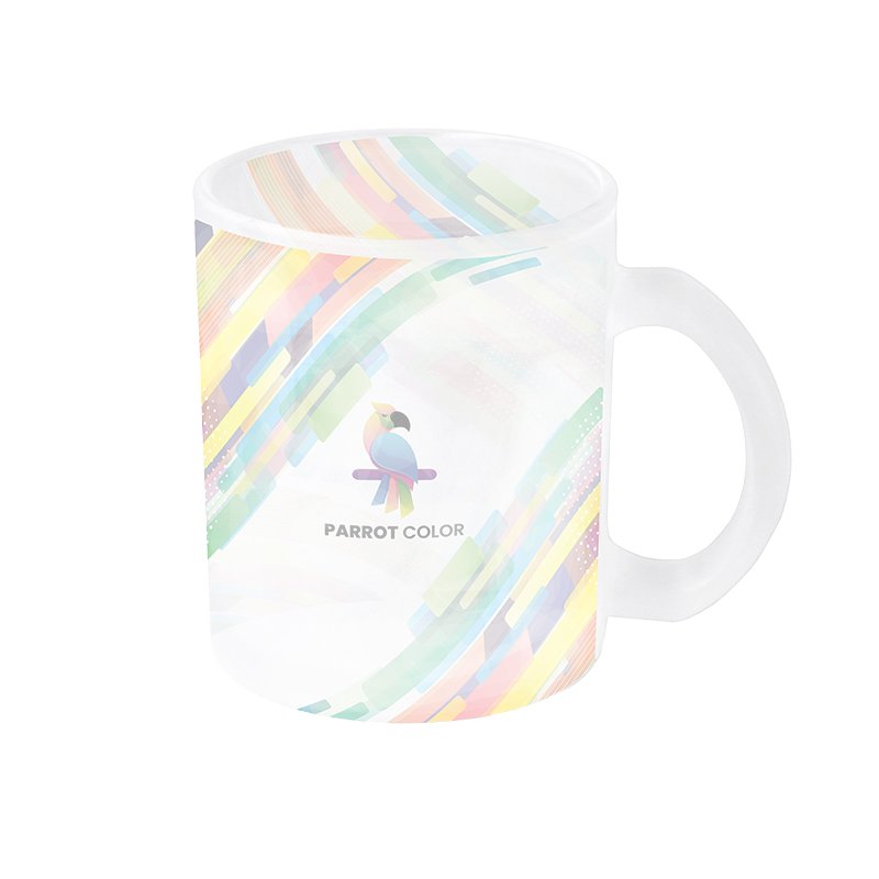 Mug en verre dépoli publicitaire KARMES