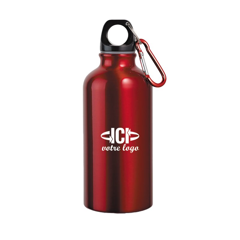 Gourde alu simple paroi publicitaire LINDEN 400 ml