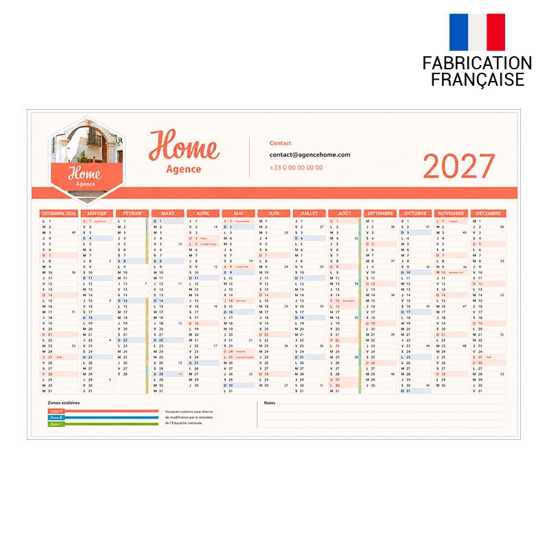 Calendrier bancaire CREAPLANNING 650 x 405