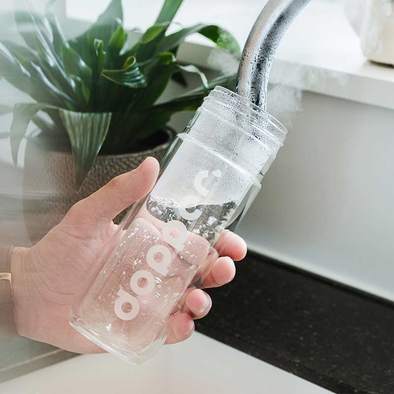 Gourde Isotherme Dopper 27oz - Blanc Et Argent Funky, Neuve Sous Emballage
