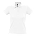 Polo publicitair PEOPLE Blanc Femme à personnaliser