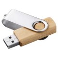 CLé USB publicitaire TWISTER BOIS 2Go ouverte