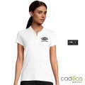 Polo publicitaire coton bio PLANET 170g Blanc Femme