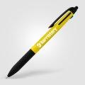 Stylo publicitaire 3 couleurs YANTIS jaune marqué