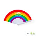 Eventail publicitaire arc-en-ciel OLNEY
