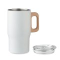 Mug iso acier inox recyclé KIRKLAND 350 ml blanc ouvert