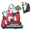 Clé USB publicitaire 2D sur-mesure en PVC 1GO ouverte