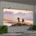 Banderole publicitaire polyester PEASTER 100x200cm mis en situation
