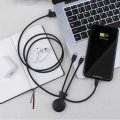 Câble de charge publicitaire MR BIO long QUADRI sur bureau