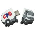 Clé USB publicitaire 2D sur-mesure en PVC 4GO