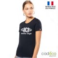 T-shirt publicitaire Bio Origine France 170g Marine Femme
