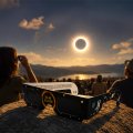 Lunettes publicitaires spéciales eclipse SUNDOWN mis en avant