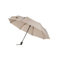 Parapluie pliant publicitaire WORTHAM grège ouvert