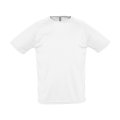 T-shirt publicitaire respirant SPORTY 140g Blanc Homme à personnaliser