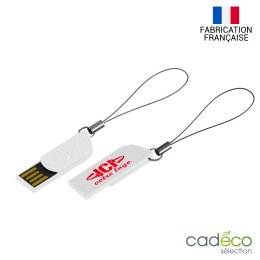 Clé USB 64Go coloris blanc à personnaliser