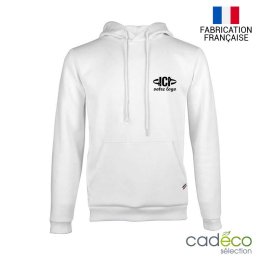 Sweatshirt publicitaire VASSEL 300g Blanc Homme  à capuche