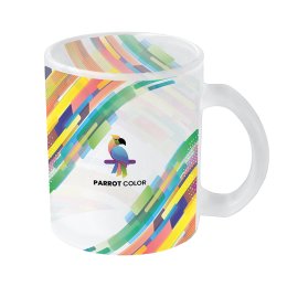 Mug en verre dépoli publicitaire KARMES