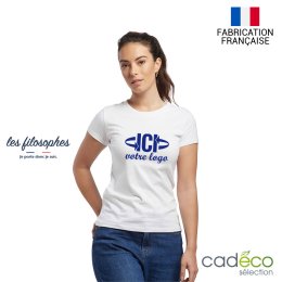 T-shirt personnalisé WEIL 180g Blanc Femme