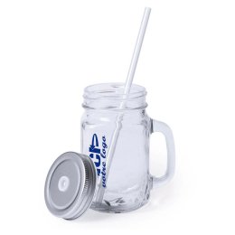 Mug verre avec couvercle publicitaire HARVEX 500 ml