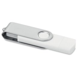 Clé USB publicitaire TWISTER OTG 4Go blanche