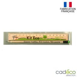 Set publicitaire crayon à papier et règle KIT ECO