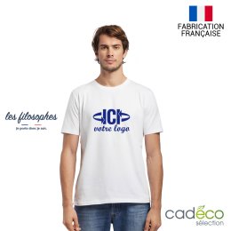 T-shirt personnalisé DESCARTES 180g Blanc Homme