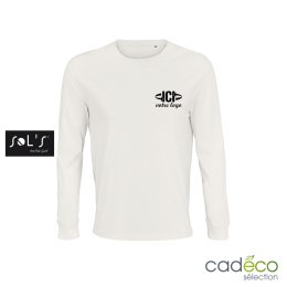 T-shirt PIONEER LSL Coton bio 150g Mixte blanc