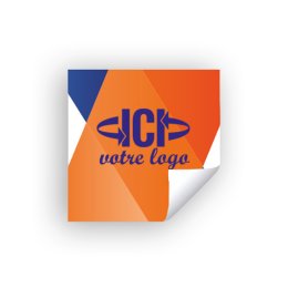Autocollant publicitaire carré en vrac OMAHA