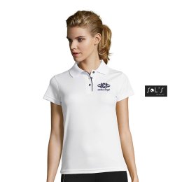 Polo sport publicitaire PERFORMER blanc Femme