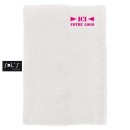 Serviette de bain publicitaire ISLAND 400g Blanc