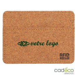 Porte-cartes publicitaire anti RFID en liège TAYLOR