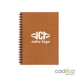Carnet cuir recyclé publicitaire KRUM A5