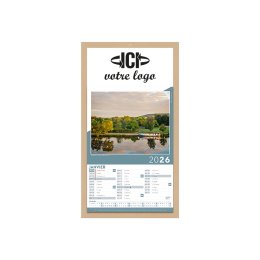 Calendrier bloc agrafé 12 PAYSAGES 12F