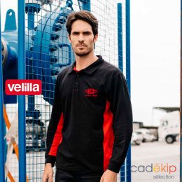 Polo bicolore manches longues BLACKWELL