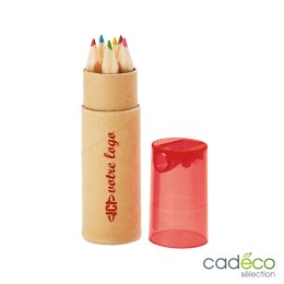 Tube 6 crayons de couleurs publicitaire MORTON