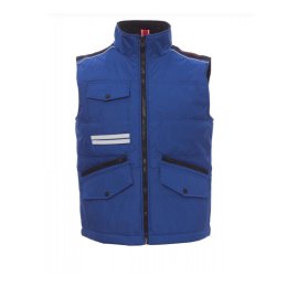 Gilet multipoches publicitaire MIG 2.0 bleu roy noir