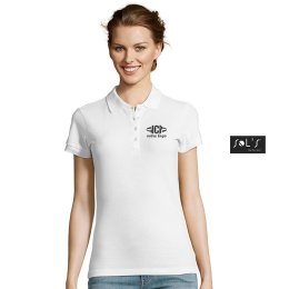 Polo publicitair PEOPLE Blanc Femme