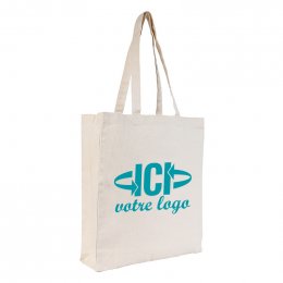 Sac coton avec soufflet NEITA 150 g/m2 naturel